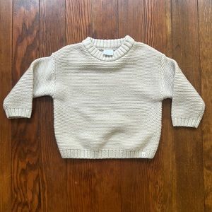 Zara cream chunky knit sweater 12-18 month